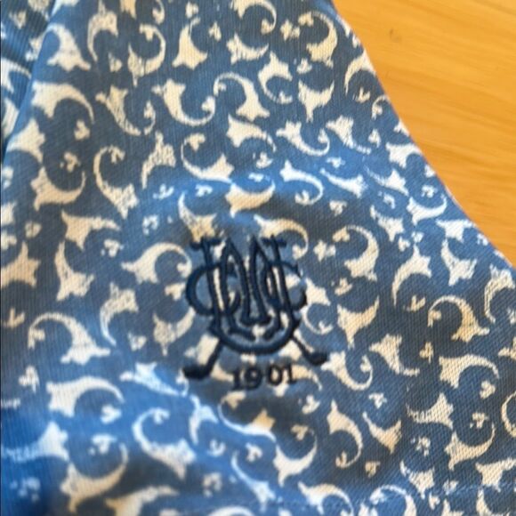 Johnnie-O Casual Blue Patterned polo Shirt - Picture 4 of 4